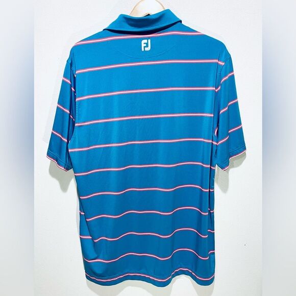 Foot Joy Performance Golf  Polo Shirt Gray Stripes Casual Confort Mens S… - Picture 4 of 4